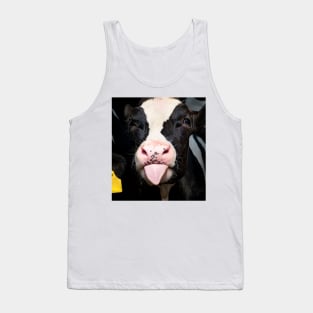 Close Up Of Little Calf Cow Funny Cute Cow Tank Top